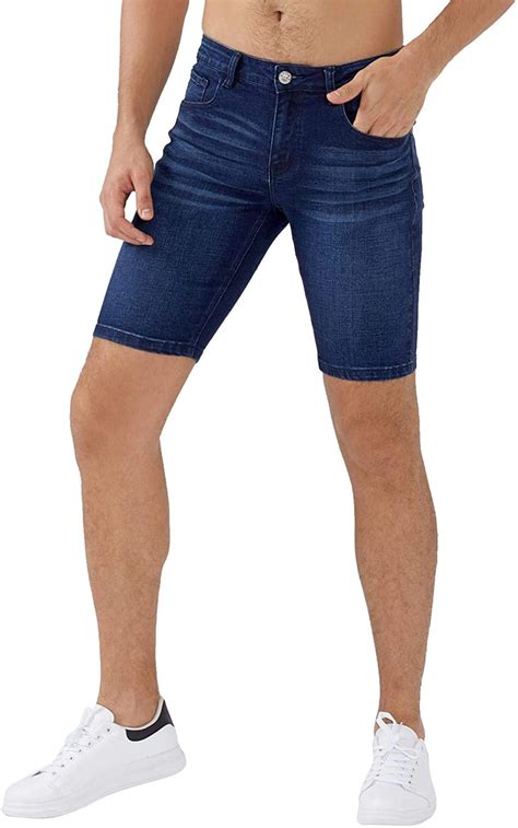 men's slim short jeans.